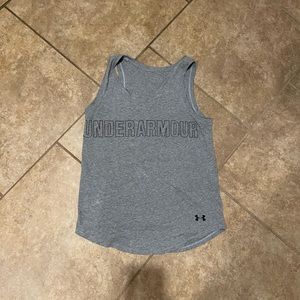 Under Armour gray top front logo